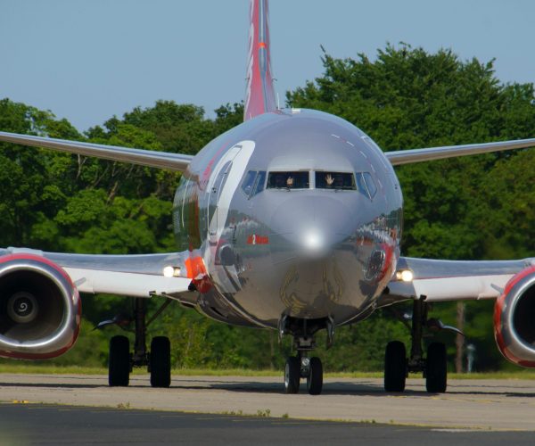 Plane on the runway for a G Wagon airport transfer in London