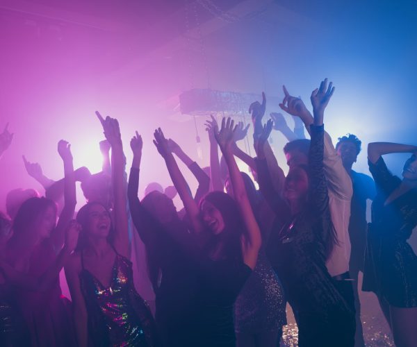 Photo,Of,Big,Group,Many,Classy,Fancy,Chic,Raise,Hands